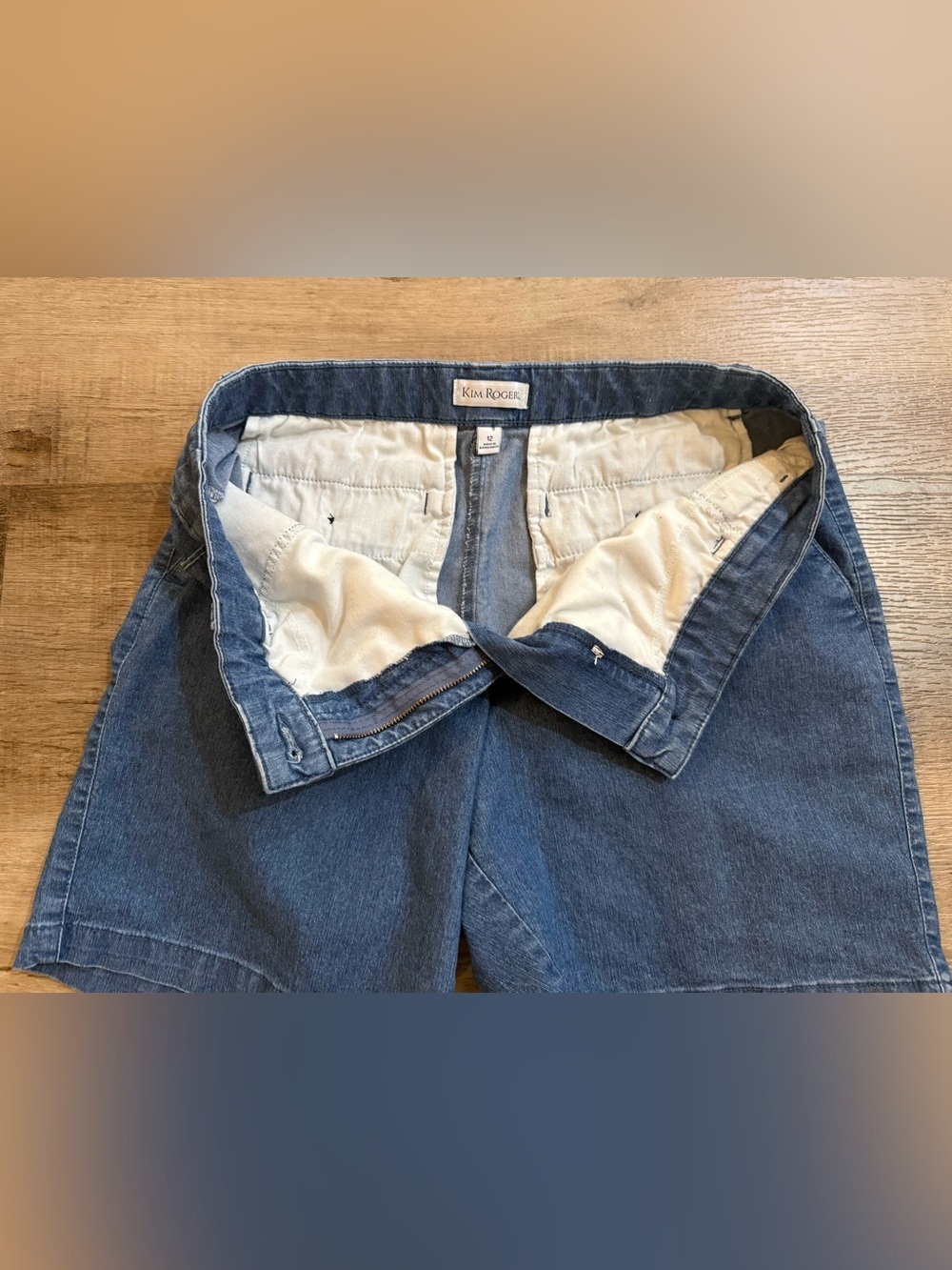 Kim Rogers Blue Denim Women's Shorts Size 12 - Picture 9 of 12